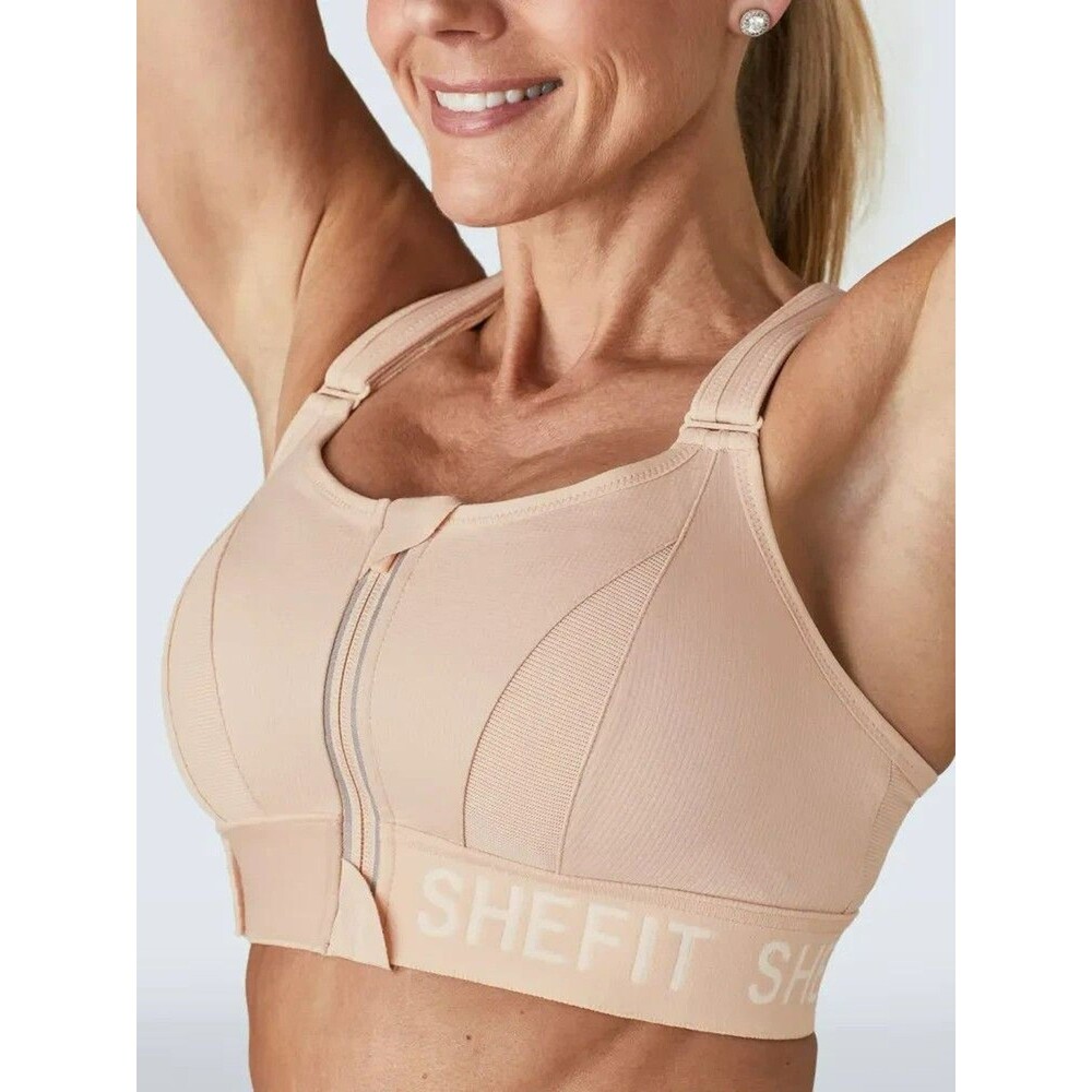 Shefit Ultimate High Impact Sports Bra Plus Size 5 Luxe Sandstorm Beige Workout